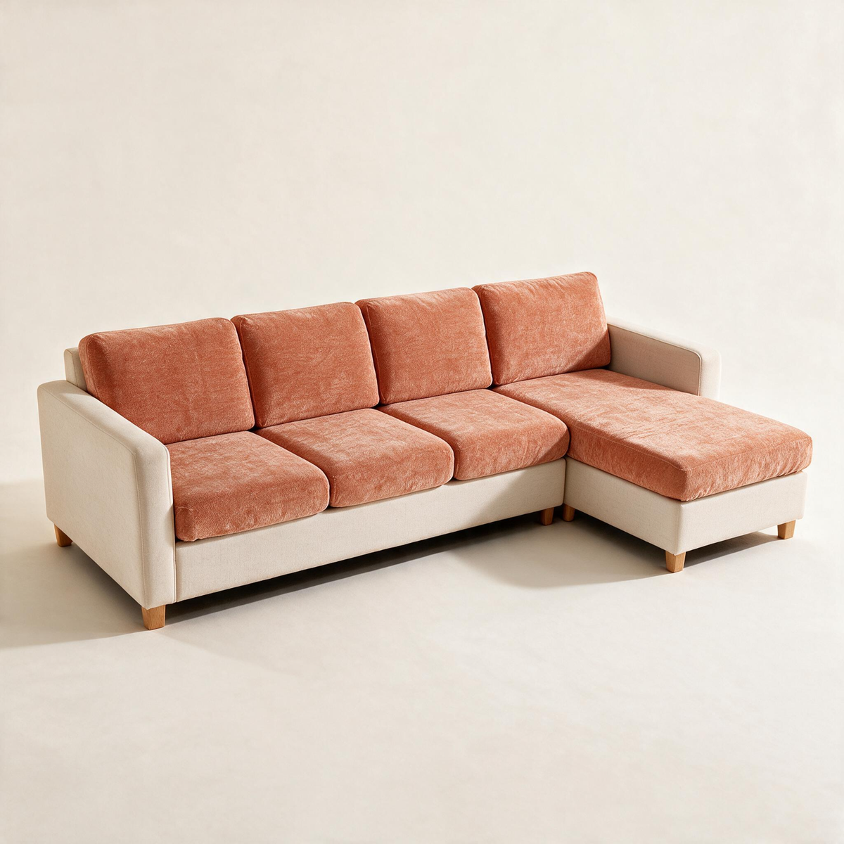 Luma Orange fitted sofa cushion covers — Studio hero