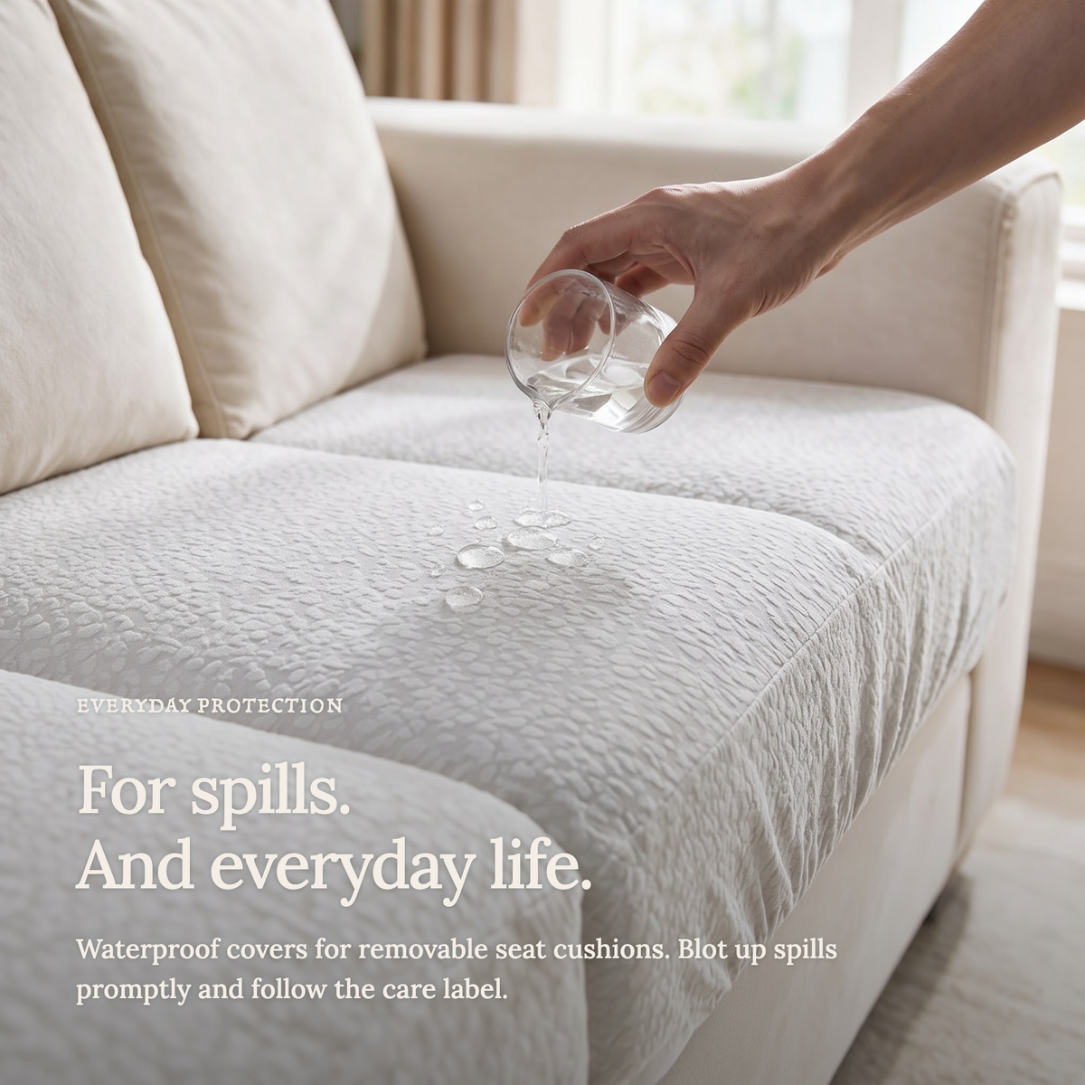 Waterproof White fitted sofa cushion covers — A closer look at protection