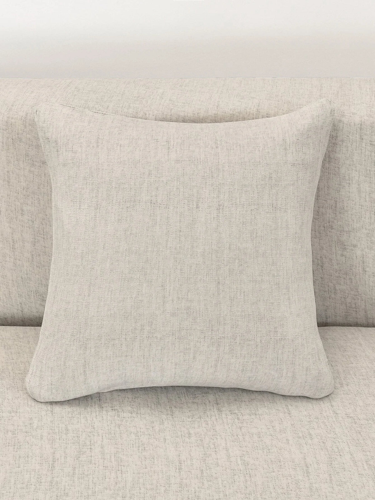 L-Shaped Sofa Cover - Crosshatch - Eggshell - Adaptable & Expandable