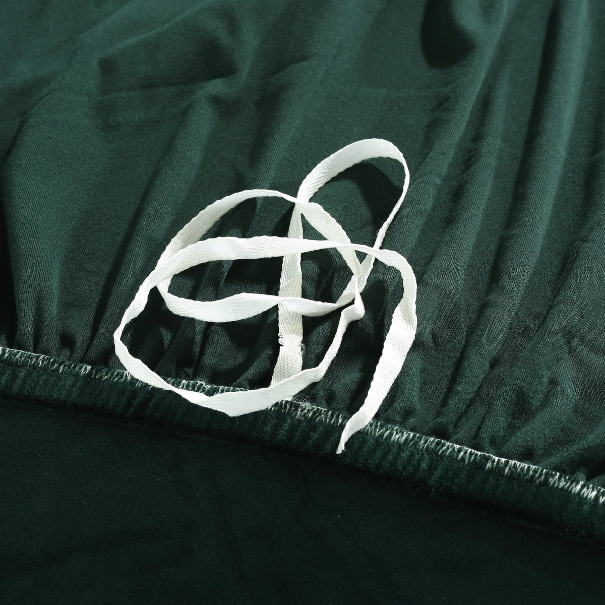 L-Shaped Sofa Cover - Velvet - Dark Green - Adaptable & Expandable