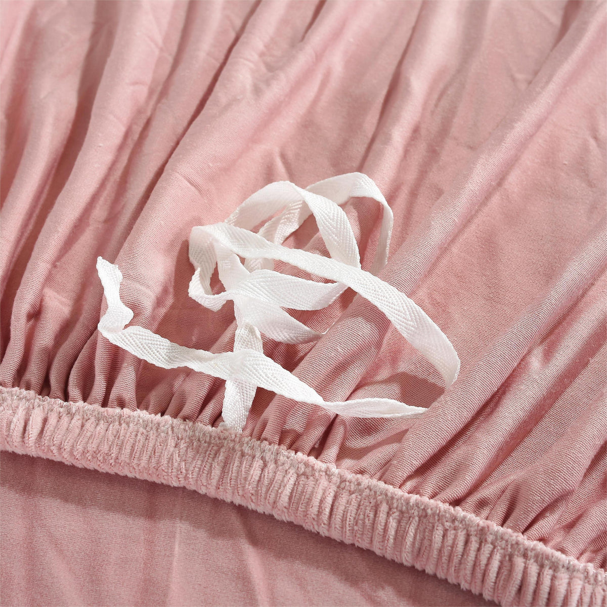 L-Shaped Sofa Cover - Velvet - Pink - Adaptable & Expandable
