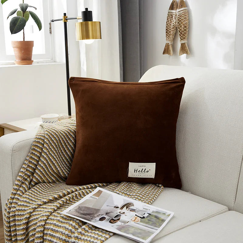 Cushion Cover - Velvet - Brown