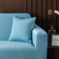 Cushion Cover - Diamond Jacquard - Sky Blue