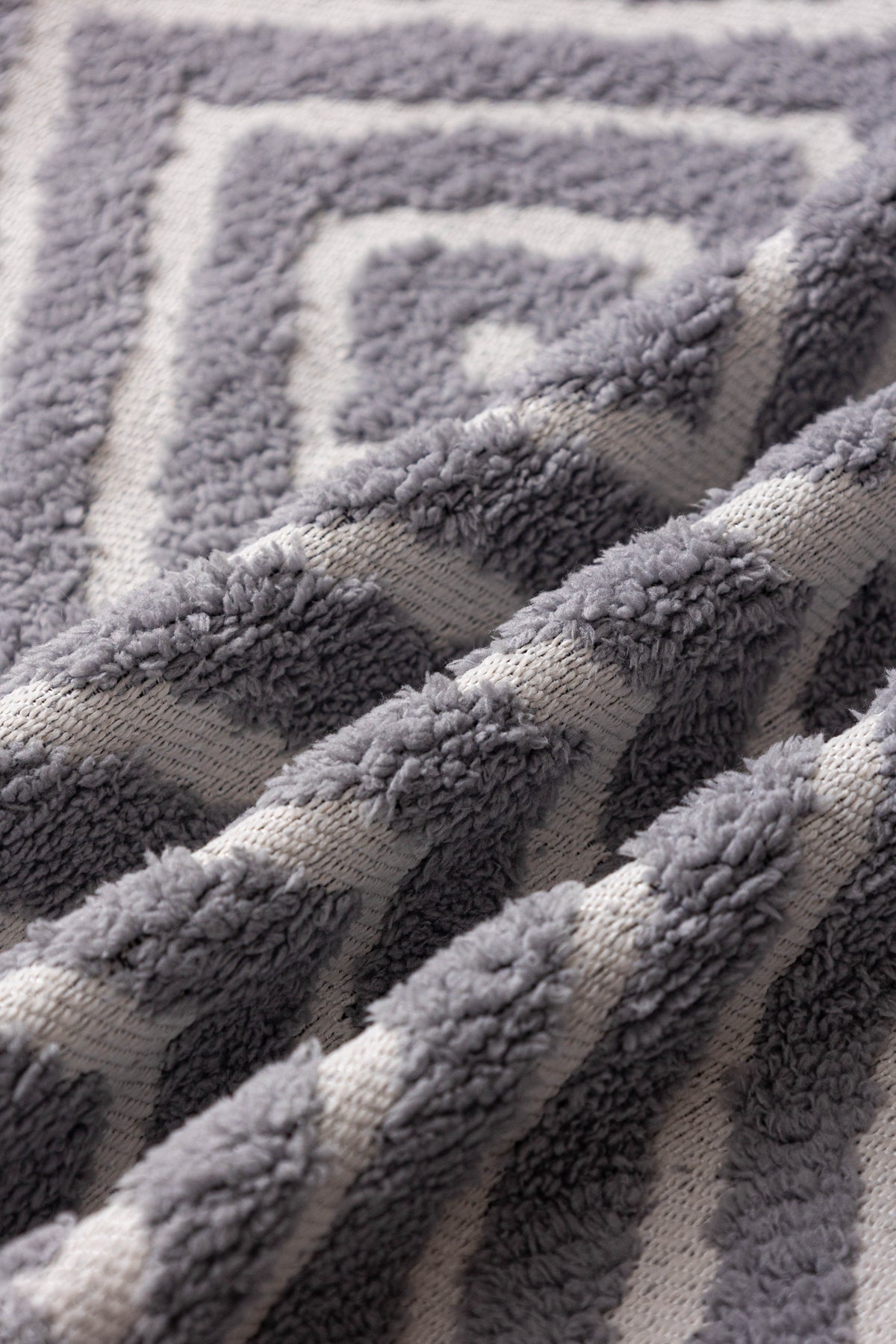 Throw Blanket - Atlas Geo - Cloud Grey