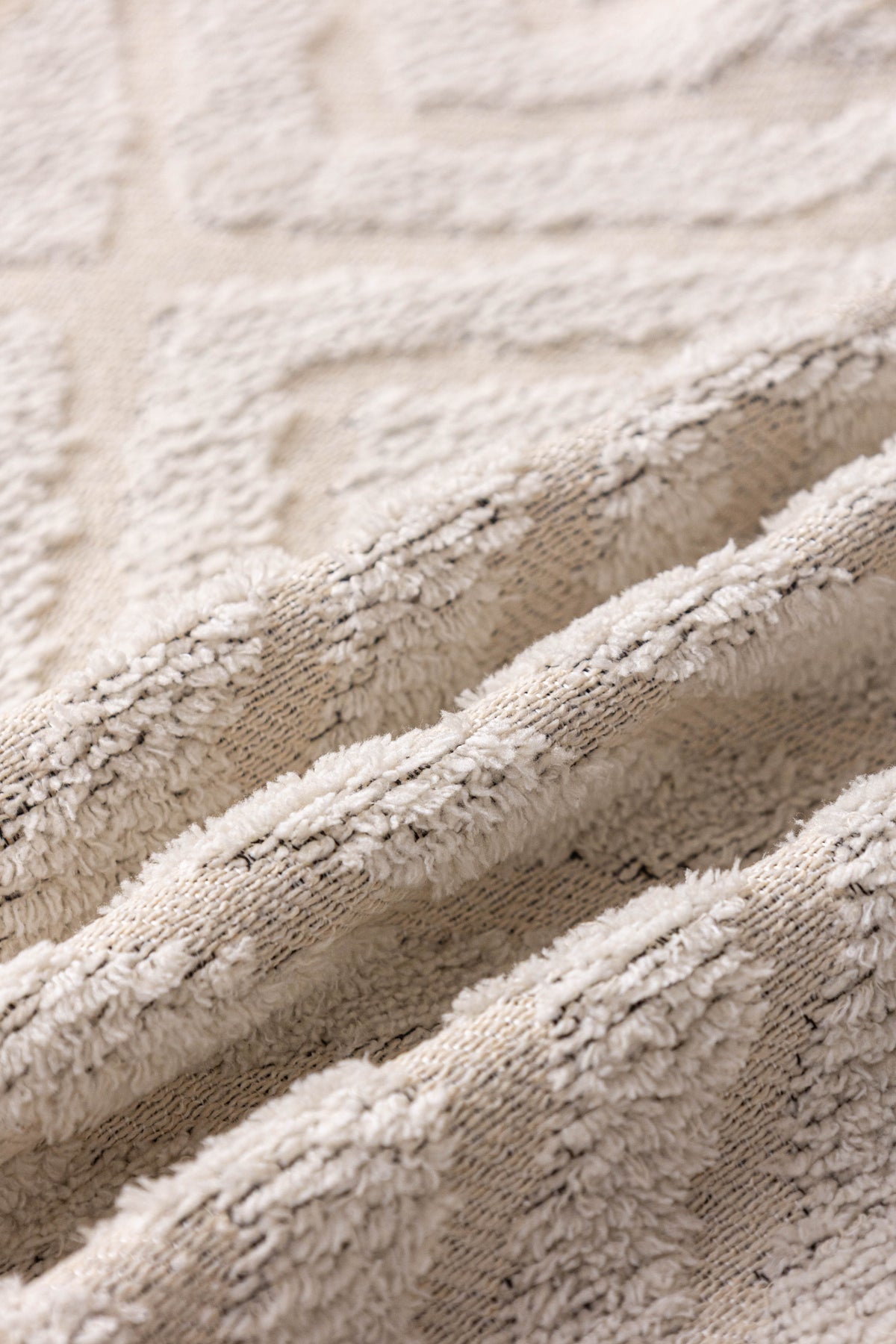 Throw Blanket - Atlas Geo - Cream White