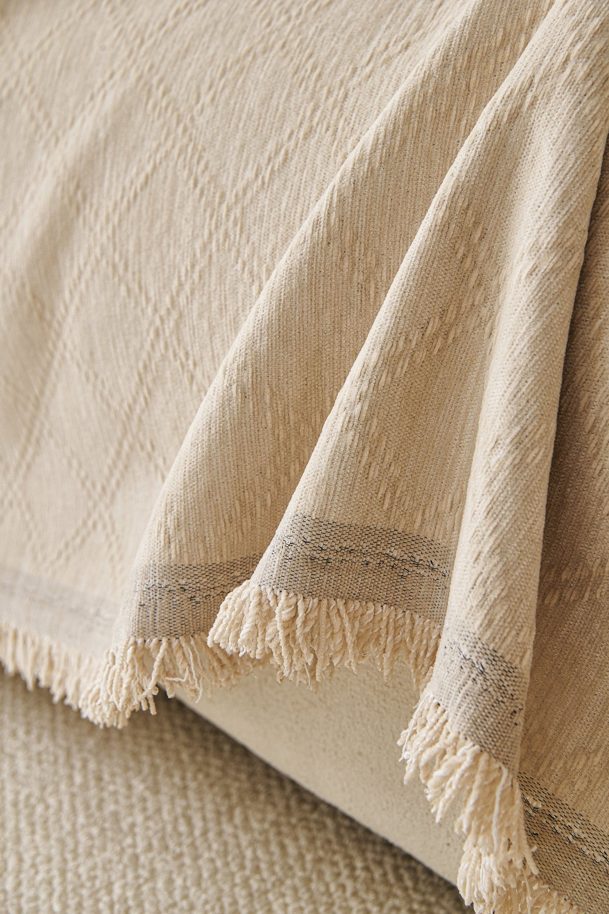 Throw Blanket - Diamora - Cream White