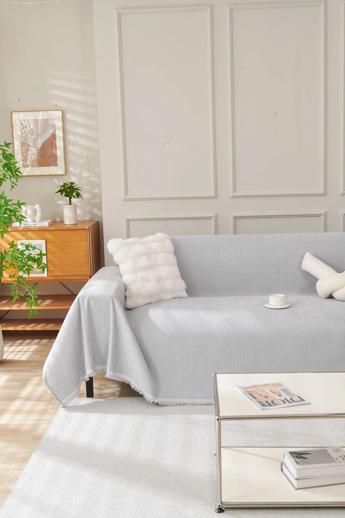 Throw Blanket - Elligate - Light Grey