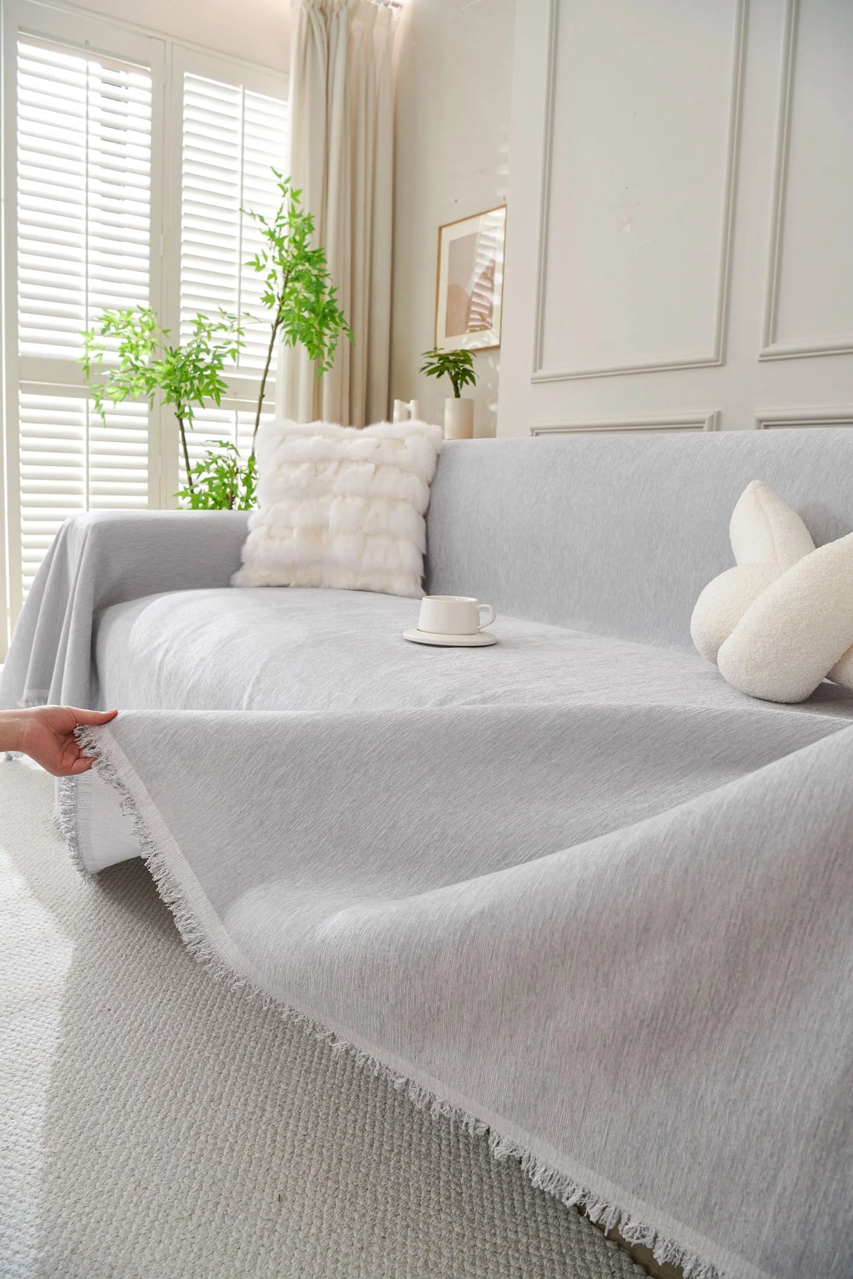 Throw Blanket - Elligate - Light Grey