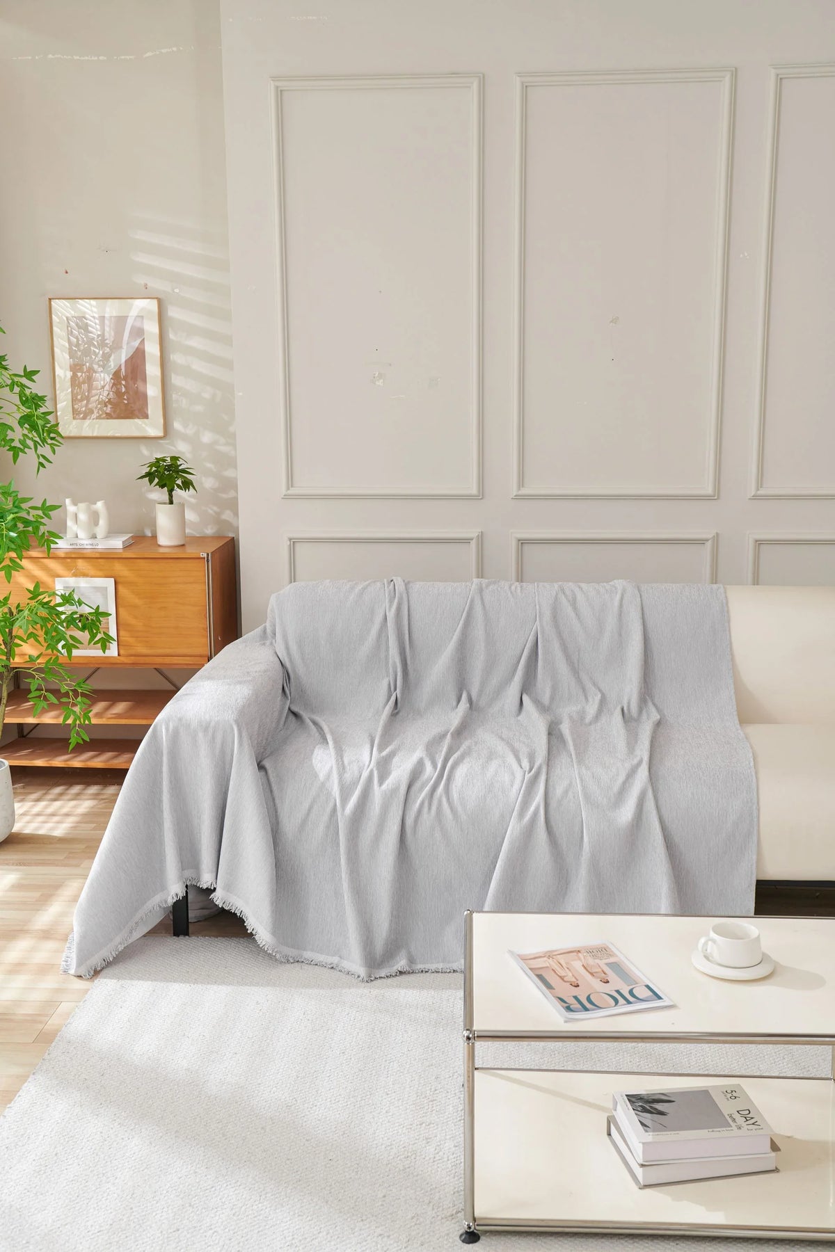 Throw Blanket - Elligate - Light Grey