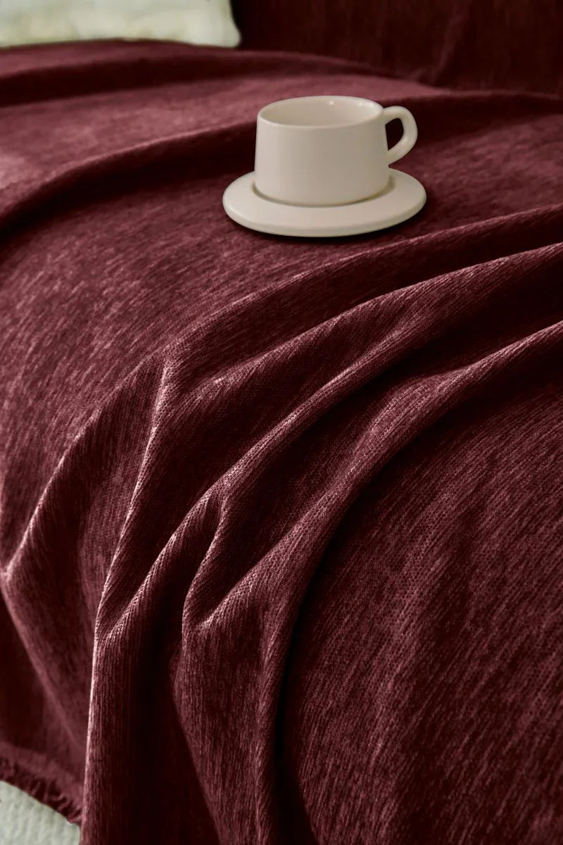 Throw Blanket - Elligate - Maroon
