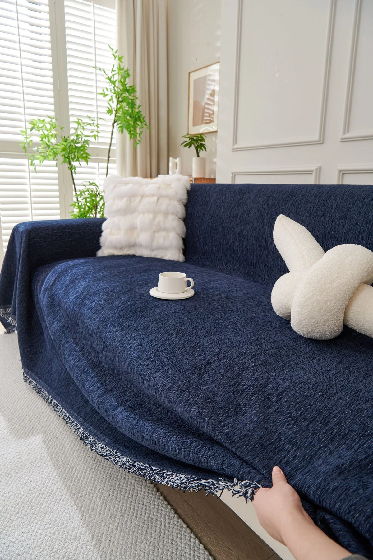 Throw Blanket - Elligate - Navy Blue
