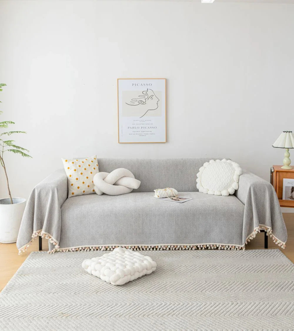 Throw Blanket - Herpome - Cloud Grey