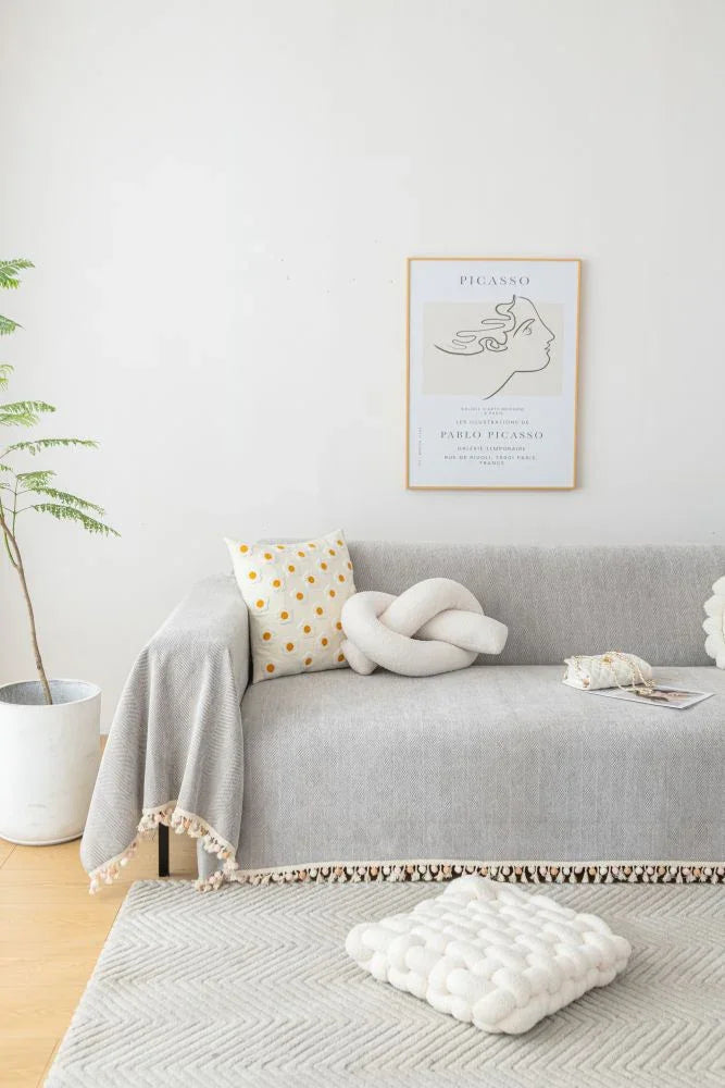 Throw Blanket - Herpome - Cloud Grey