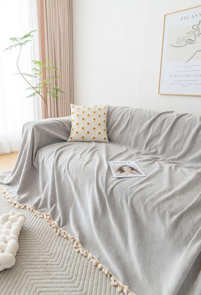 Throw Blanket - Herpome - Cloud Grey