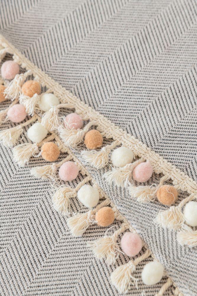 Throw Blanket - Herpome - Cloud Grey