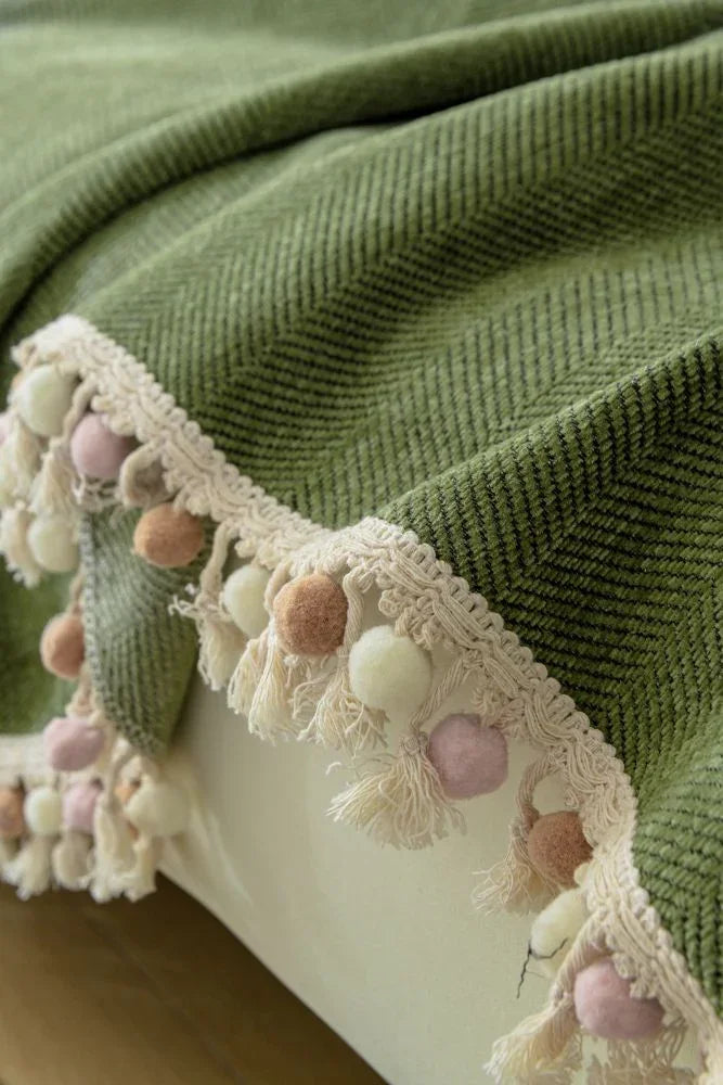 Throw Blanket - Herpome - Olive Green