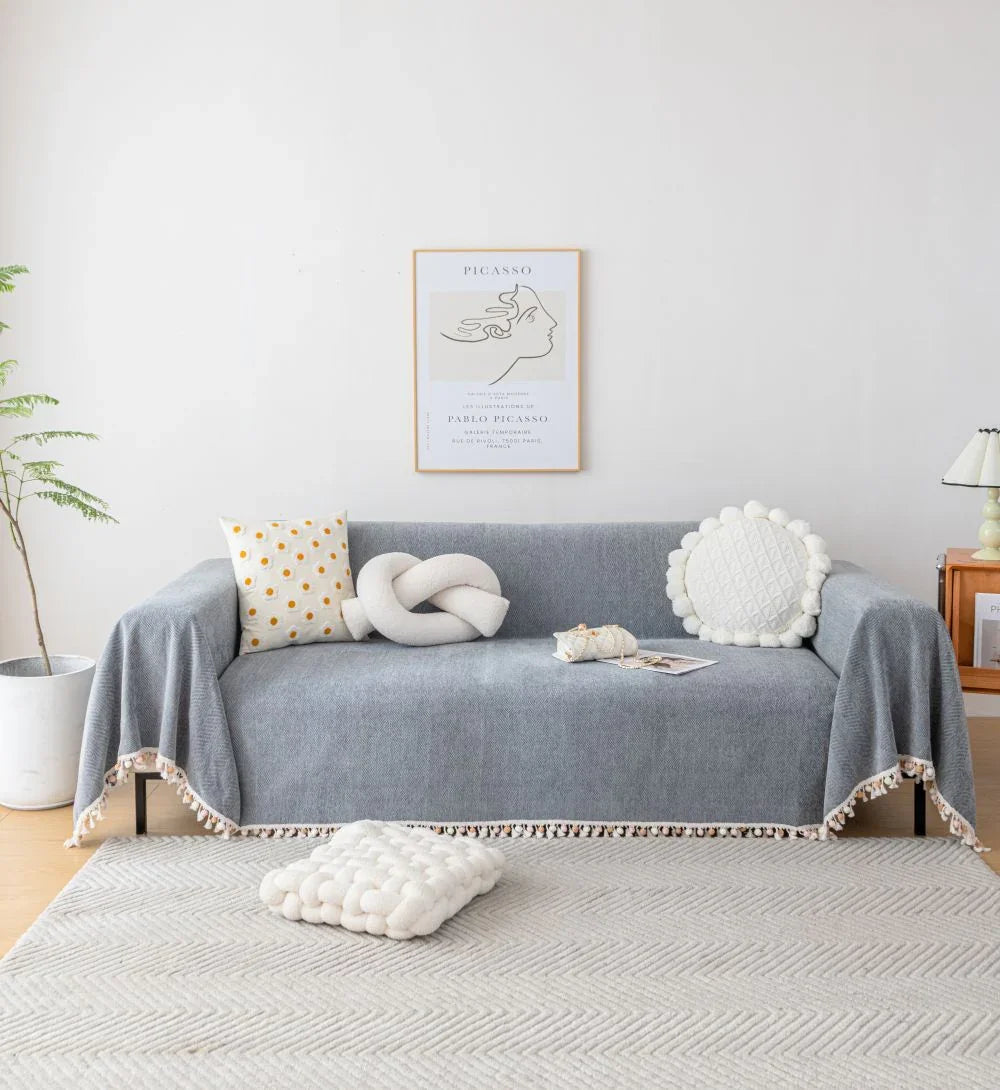 Throw Blanket - Herpome - Stone Grey