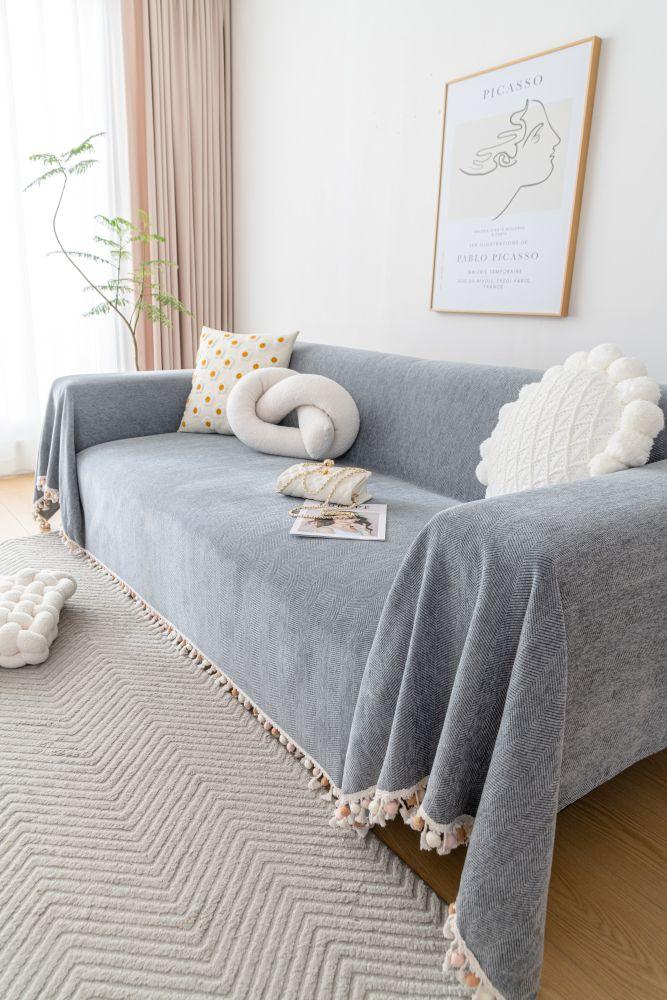 Throw Blanket - Herpome - Stone Grey