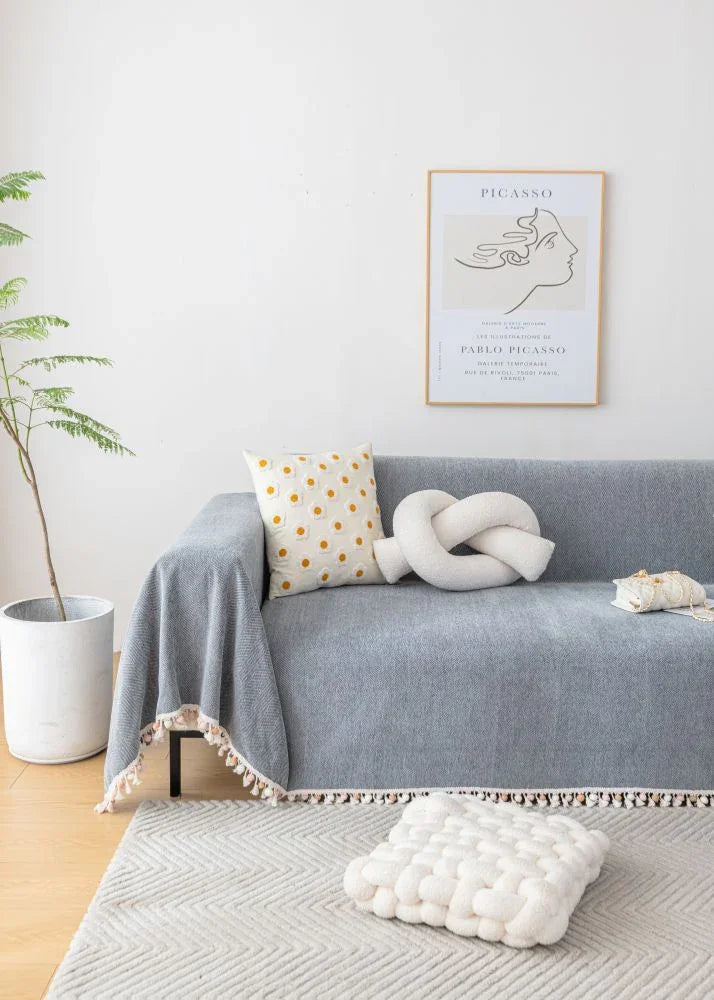 Throw Blanket - Herpome - Stone Grey