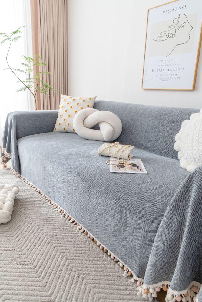Throw Blanket - Herpome - Stone Grey