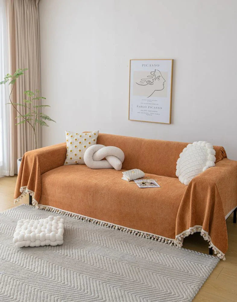 Throw Blanket - Herpome - Terracotta Orange
