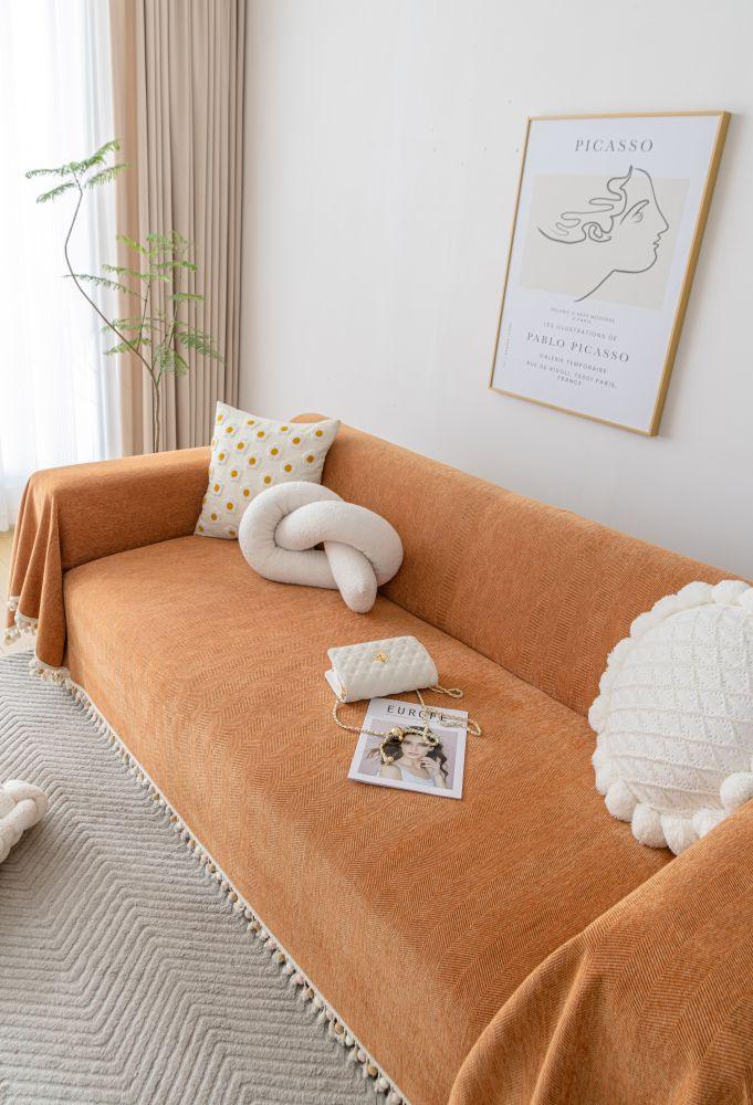 Throw Blanket - Herpome - Terracotta Orange