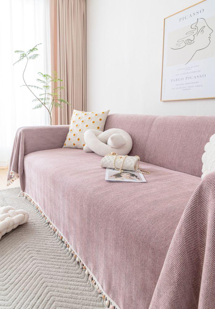 Throw Blanket - Herpome - Vintage Pink