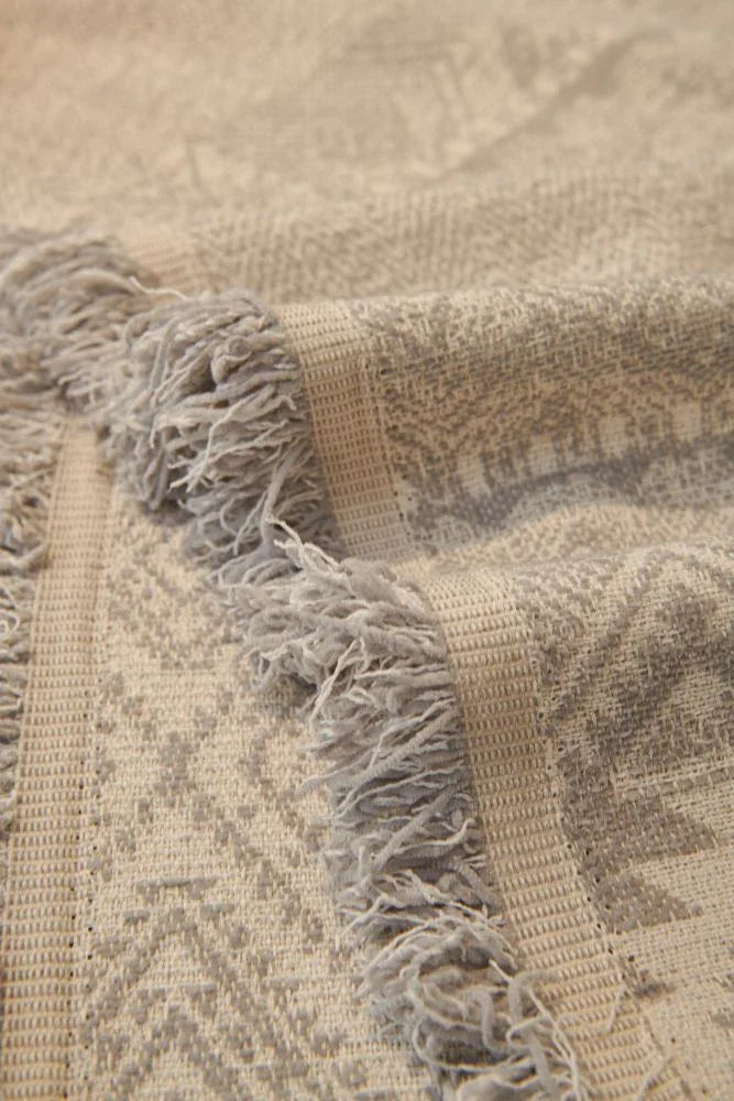 Throw Blanket - Melareve - Dove Grey