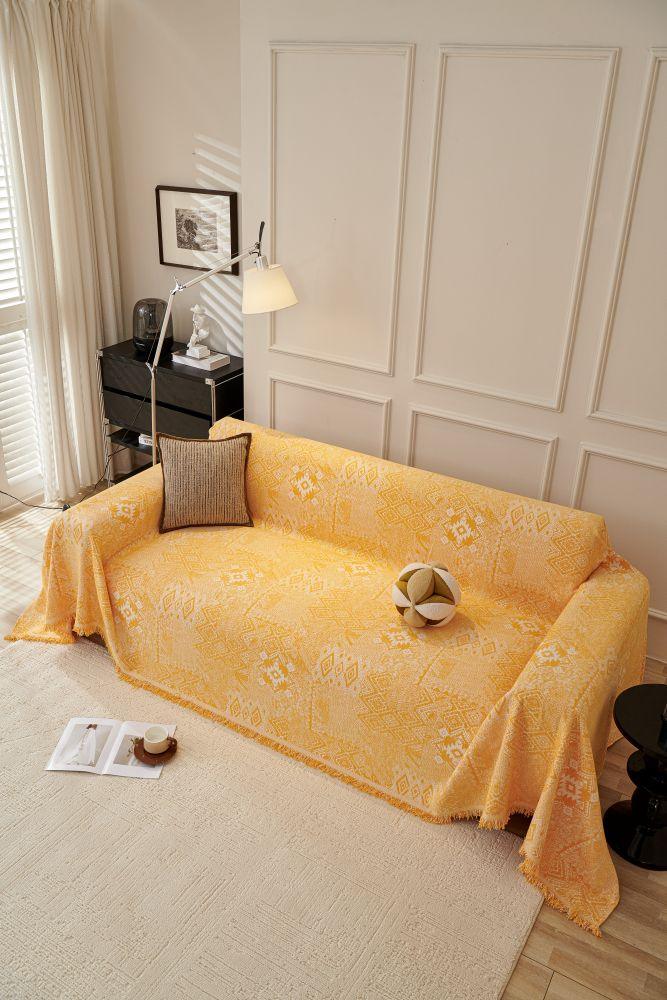 Throw Blanket - Melareve - Golden Yellow