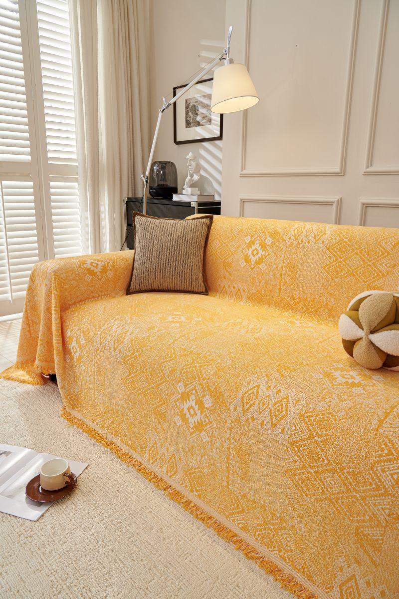 Throw Blanket - Melareve - Golden Yellow