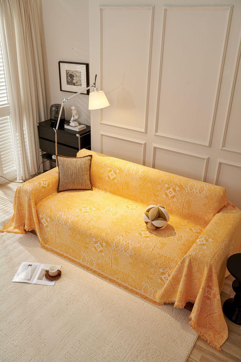 Throw Blanket - Melareve - Golden Yellow