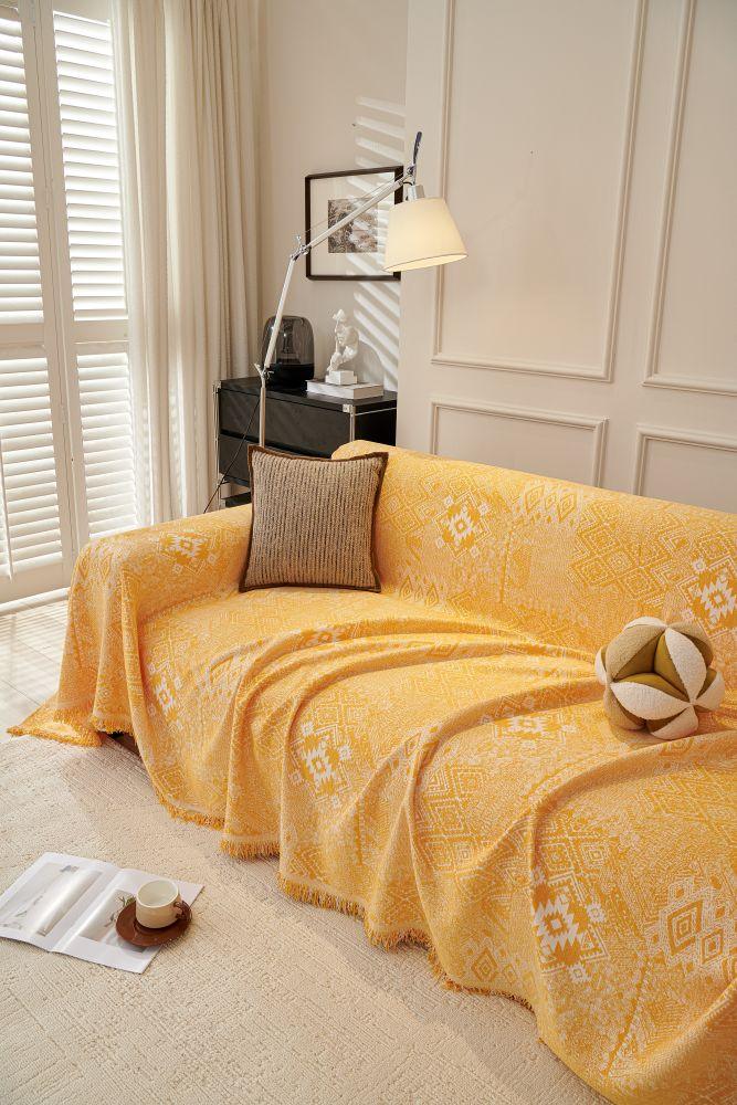 Throw Blanket - Melareve - Golden Yellow