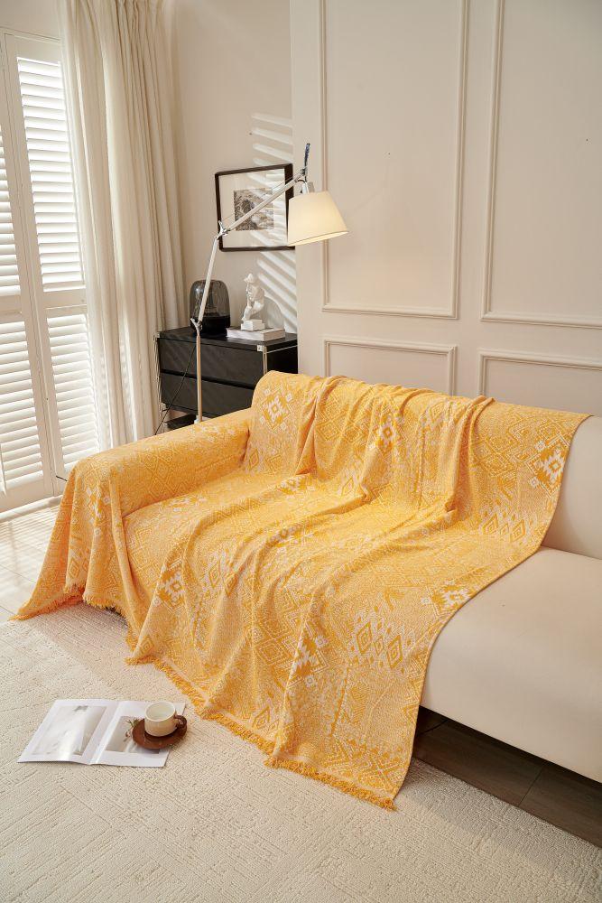 Throw Blanket - Melareve - Golden Yellow