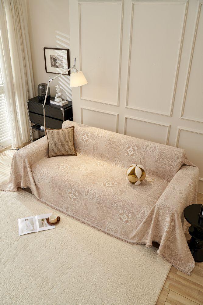 Throw Blanket - Melareve - Light Beige