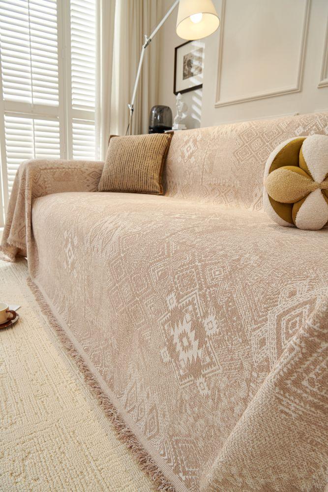 Throw Blanket - Melareve - Light Beige