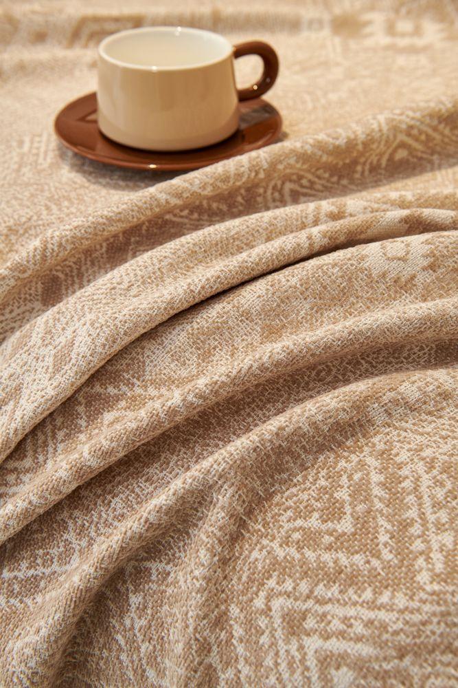 Throw Blanket - Melareve - Light Beige