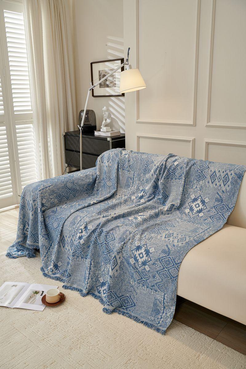 Throw Blanket - Melareve - Vintage Blue