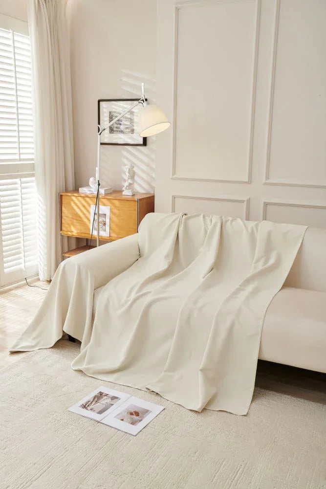 Throw Blanket - Norka - Eggshell