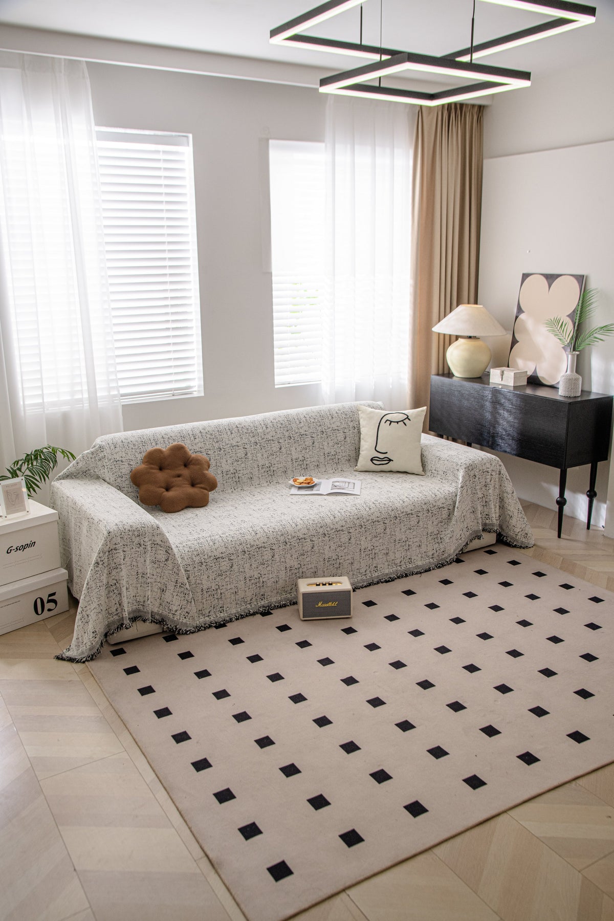 Throw Blanket - Oriona - Jet Black