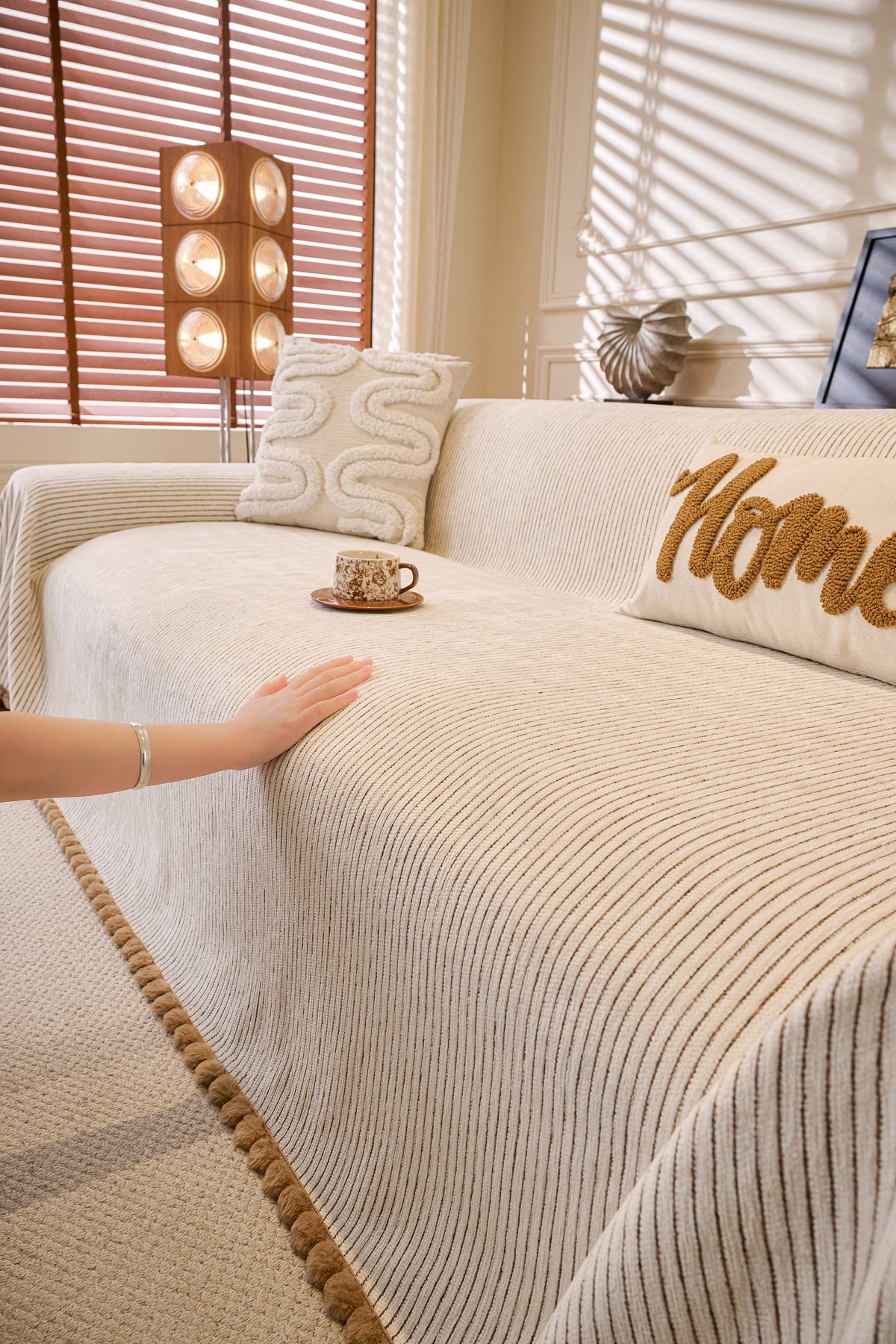 Throw Blanket - Pomelle - Beige