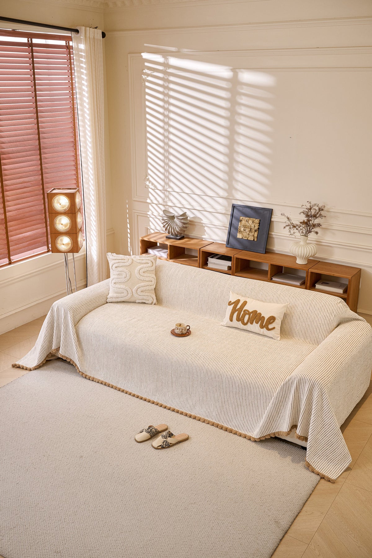 Throw Blanket - Pomelle - Beige