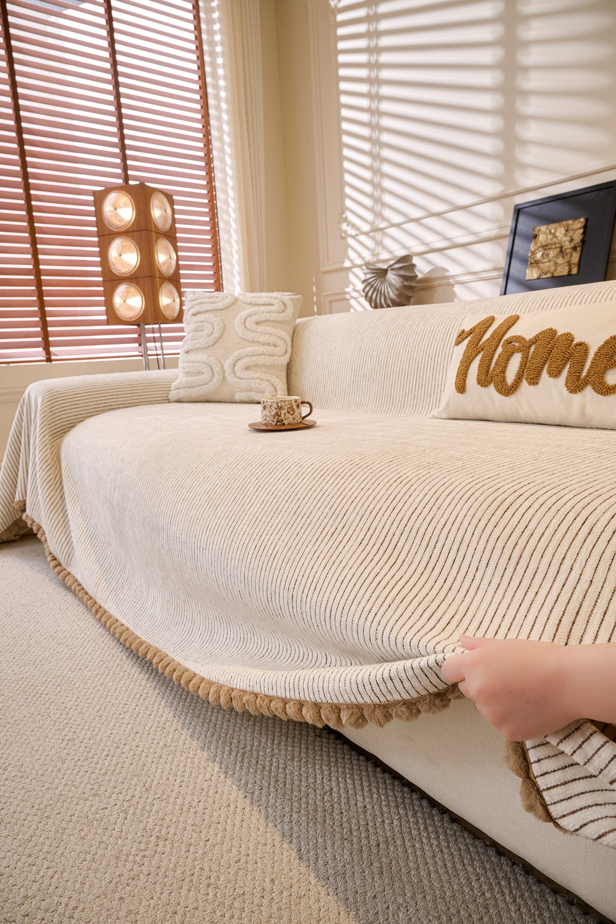 Throw Blanket - Pomelle - Beige