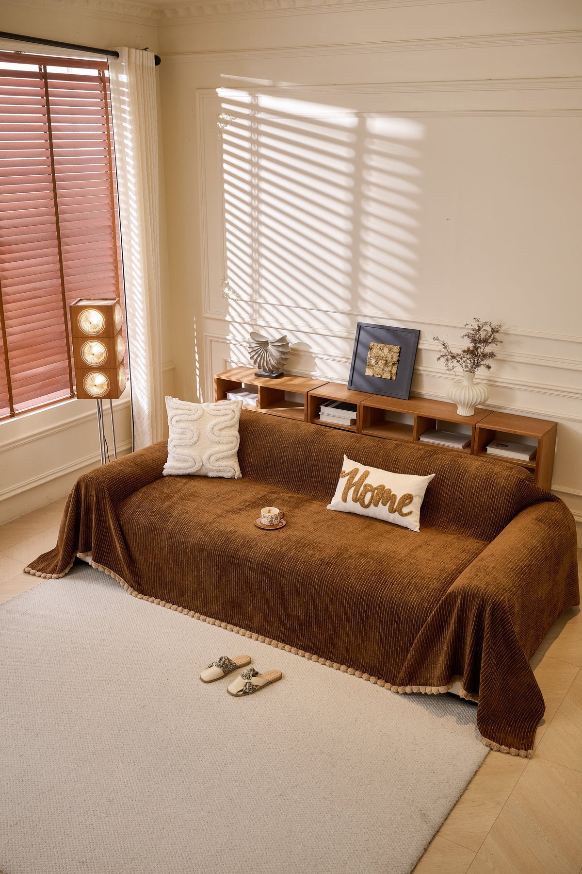 Throw Blanket - Pomelle - Coffee Brown