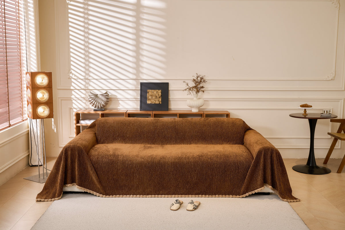 Throw Blanket - Pomelle - Coffee Brown