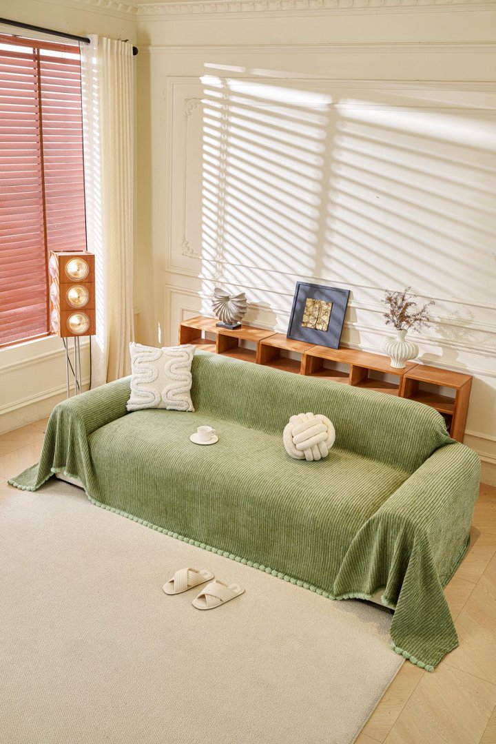 Throw Blanket - Pomelle - Green