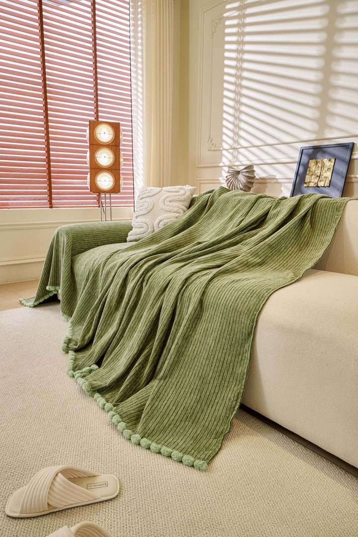 Throw Blanket - Pomelle - Green