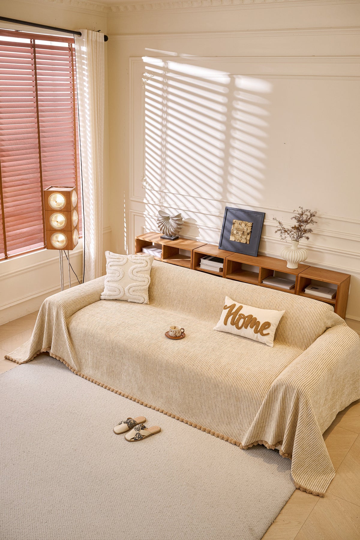 Throw Blanket - Pomelle - Khaki