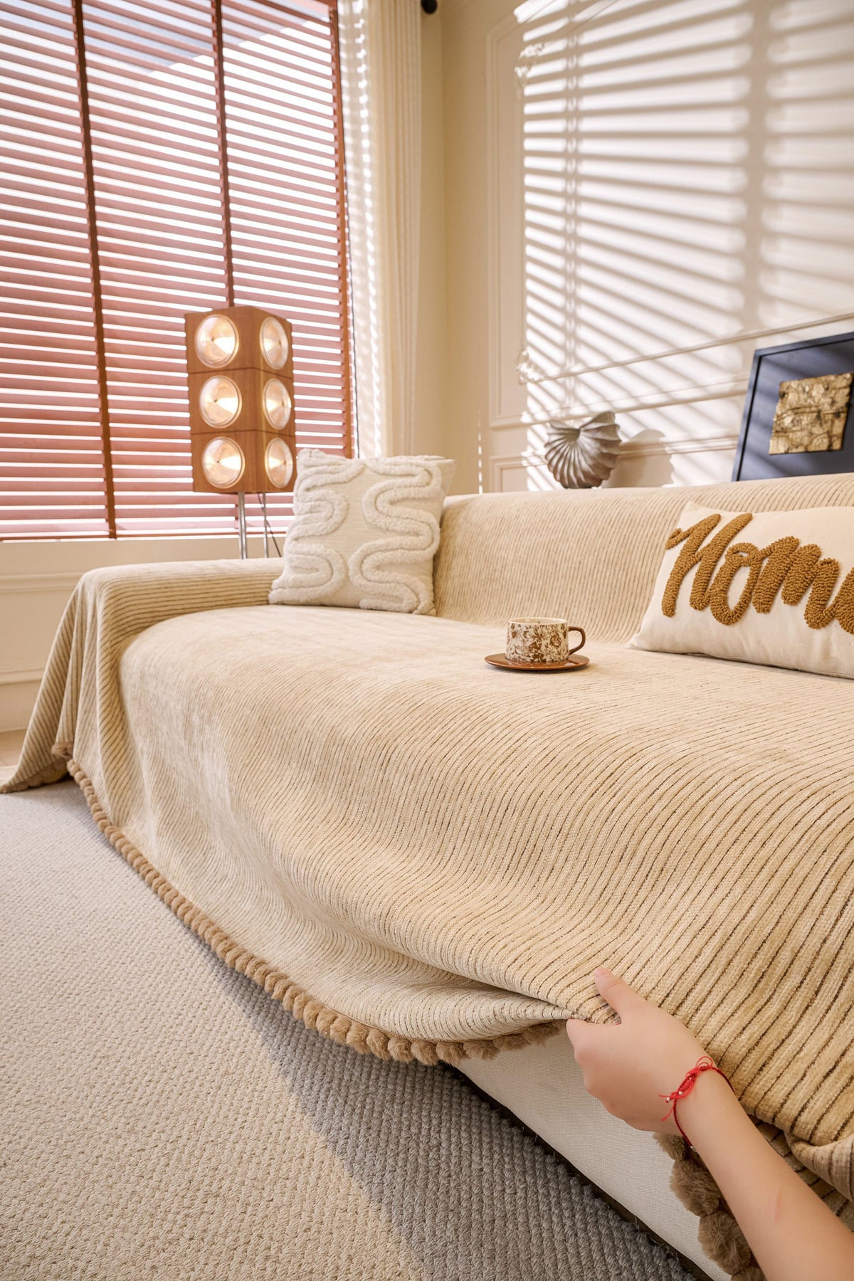 Throw Blanket - Pomelle - Khaki