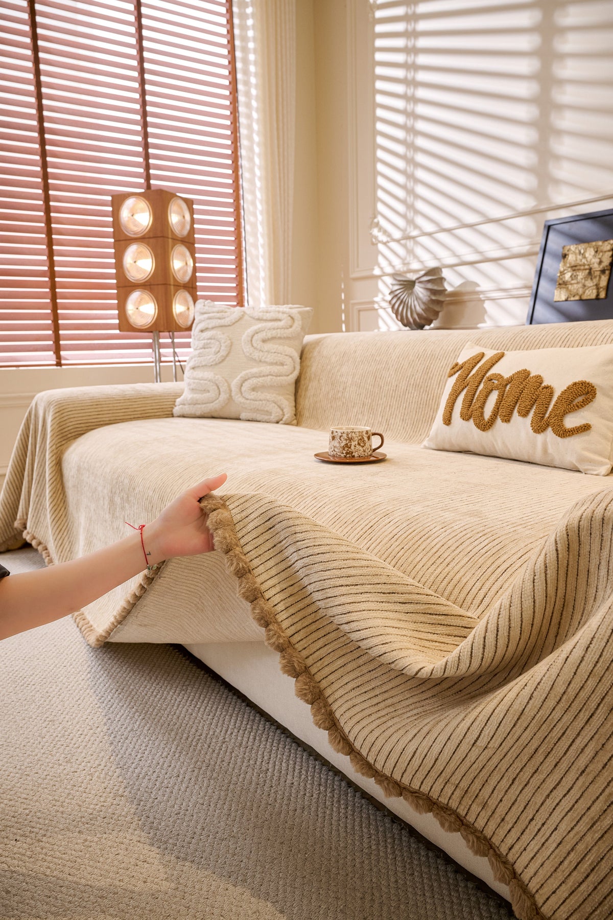 Throw Blanket - Pomelle - Khaki