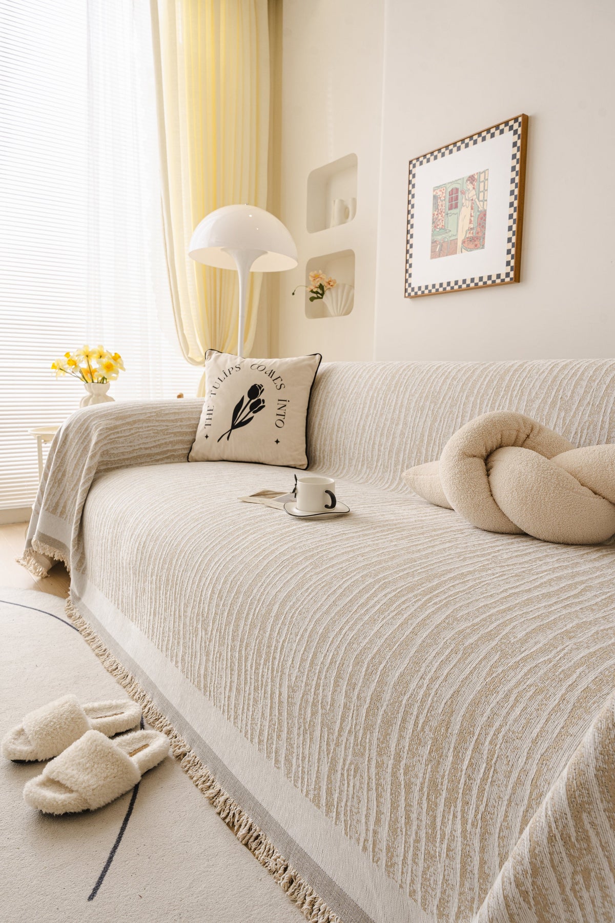 Throw Blanket - Serena - Khaki